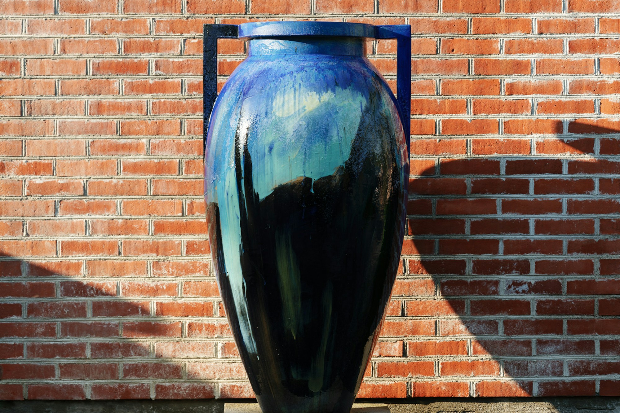 Large-scale jar, painted